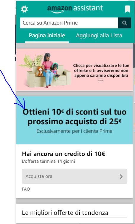 offerta amazon 10 euro di buono